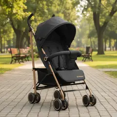 BEBESIT - Coche Paragua Clap Negro Gold