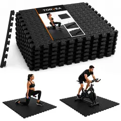 GENERICO - Piso Goma Eva Alfombra Deportiva Gimansio 12mm 60x60 x8un