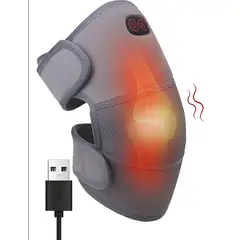 GENERICO - Rodillera Termica Masajeadora Con Calor Rodillera 2 En 1 Gris Unica