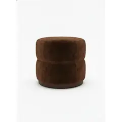 MUEBLES NEW - PUFF GIRATORIO CHOCOLATE FELPA