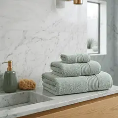 AMABILE - Toalla Cuerpo Extra Grande 90x180cms Verde Agua 100% Algodón