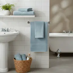 AMABILE - Toalla Cuerpo 500g Extra Grande 90x180cms Celeste 100% Algodón
