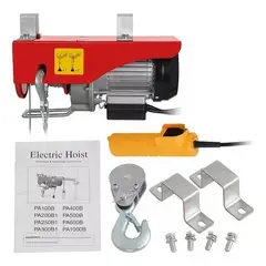 GENERICO - Tecle Eléctrico De Levante Capacidad Hasta 200 Kgs 220v 12m Rojo