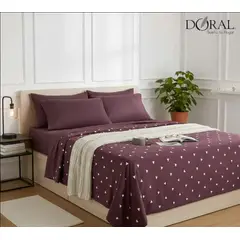 DORAL - Sabana 1.5 plaza 210 hilos COMPOSE 100% poliester Guinda