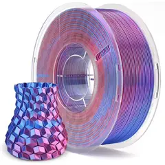 ELEGOO - Filamento PLA Silk o Seda Bicolor Azul Morado 1kg