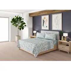 DORAL - Sabana KING plaza 200 hilos DISEÑO BLUE CLIMBING