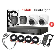 HIKVISION - Kit 4 Cámaras Smart Dual Light 2 Bala y 2 Domo