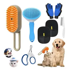 KINDA NICE - Kit 8 Cepillo Deslanador Gato Perro Peine Mascota Masajeador
