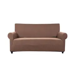 GENERICO - FUNDA DE SILLON 3 CUERPOS CUADRILLE CAFÉ