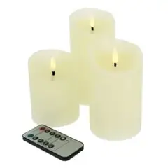 MOVI - Velas LED Decorativas set de 3 con Control Remoto
