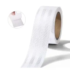 GENERICO - Cinta Retrorreflectiva Advertencia Camión Blanco 45Mts