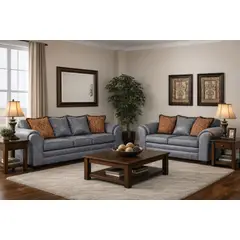 BLACK FACTORY - Juego de Living 3 2 Aconcagua Gris