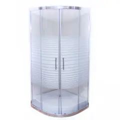 CONDOR - Cabina de ducha redonda cromo 90 cm 4 mm