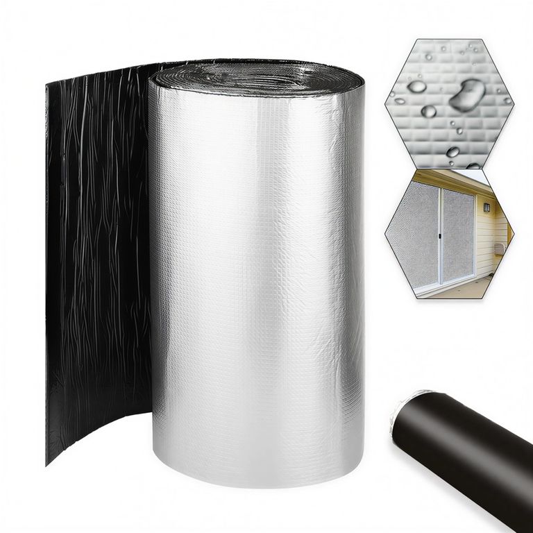 Cinta Sellador Techo Impermeable Aluminio Betún 75cmx10m
