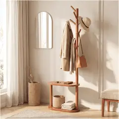 HOMER DESIGN - Perchero Árbol Con Repisa Estilo Nórdico Dormitorio Entrada