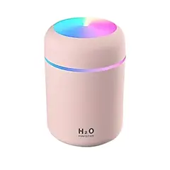 IRM - Humidificador USB Portátil EPM Home 300ml LED Rosa Claro Difusor Aromático