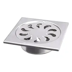 GENERICO - Rejilla Pileta Acero Inoxidable Redonda 10x10cm Pileta Ducha