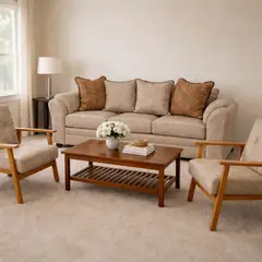 BLACK FACTORY - Juego de Living 3 1 1 Sitiales Aconcagua Beige