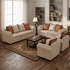 BLACK FACTORY - Juego de Living 3 2 1 1 Aconcagua Beige