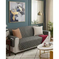 GENERICO - Cubre sillon reversibles con bolsas 3 Cuerpos