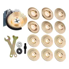 KUANGYE - 12pcs Disco Desgaste De Madera Estándar 16 Mm Lijado Esmeril Dorado