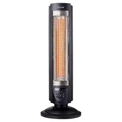 KENDAL - CALEFACTOR CON EFECTO LUMINOSO FIBRA CARBONO KFC-600D NEGRO