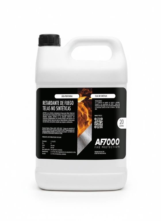 AF7000-TX Aditivo IMPREGNANTE Retardante de Fuego para Telas Y ANTITERMITAS 4 Lts.