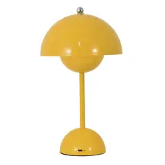 BP ILUMINACION - Lámpara de Mesa Onga Recargable Amarilla