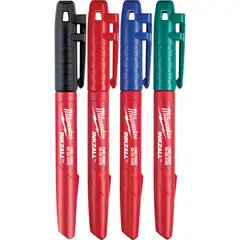 MILWAUKEE - Pack 4 Marcadores Inkzall Punta Fina Colores 48-22-3106