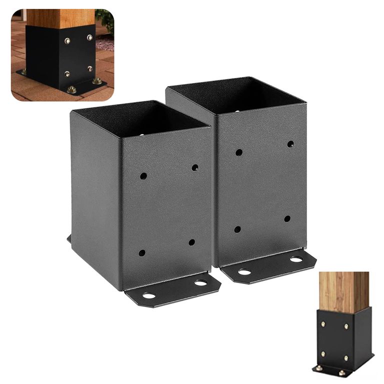 2pcs Base Pilar Hogar Para Soporte De Barandilla De Porche