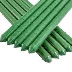 KUANGYE - 10 Tutores Para Plantas Estacas De Jardín Soporte Plástico Verde