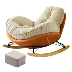 ATURE - Sillon Mecedor Silla Con Reposapiés - Funda Desenfundable