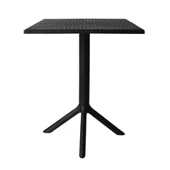 ESCANDINAVIA - Mesa Cocina Terraza Jardín Cuadrada Sander 76x60x60cm Negra