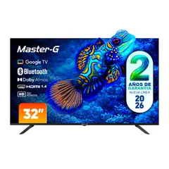 MASTER G - Smart TV LED 32" Google TV HD Bluetooth MGG32HFK5 Master-G