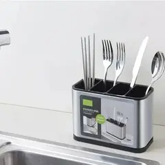 GENERICO - Escurridor Cubiertos Utensilios Cocina Acero Inoxidable