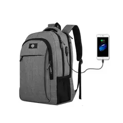 HARDLEY - Mochila Notebook Impermeable Antirrobo Hombre Mujer 25L - Gris - 25