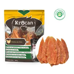 KROCAN - Snack Natural para Perros Pollo Deshidratado Filetitos alto en Proteinas 400 gr