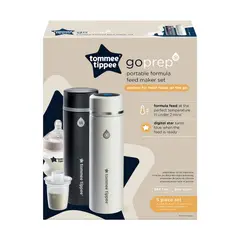 TOMMEE TIPPEE - Kit preparador de leche en fórmula portatil recargable por USB GoPrep blanco negro