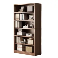 RIOVEO - Estante Librería Repisas De 6 Niveles Marrón 60*30*180cm
