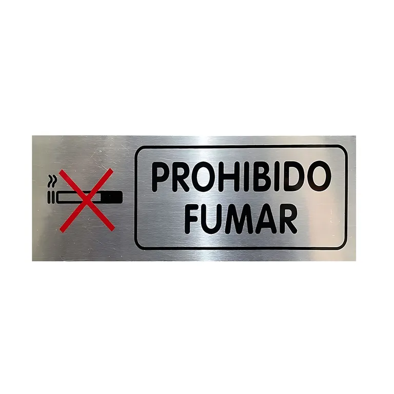 40x15cm Señal Prohibido Fumar Para Estación De Servicio
