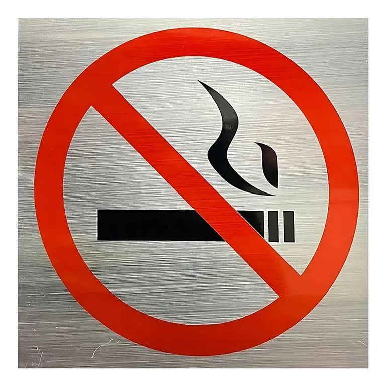 30x30cm Señal De No Fumar Para Espacios Públicos Cafetería