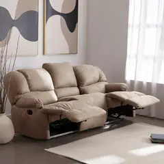 LATAM HOME - Bergere Perugia Reclinable 3 Cuerpos Cuero Kentucky