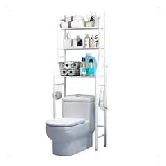 NO LOGO - Estante Mueble Organizador De Baño 3nvl Color Colores Blanco Blanco