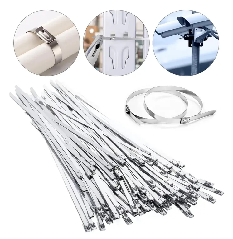 Bandas De Sujeción De Acero Inox 304 (4.6x300mm) - 100 Pcs