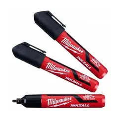 MILWAUKEE - Pack 3 Marcadores Negro Punta Biselada 48-22-3250