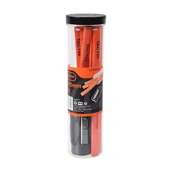 TACTIX - TUBO DE 8 LAPICES CARPINTEROS CON SACAPUNTAS