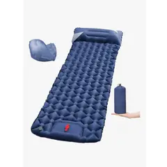 GENERICO - Colchoneta Inflable Plegable Para Acampada Y Senderismo Color Azul