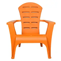 QRUBBER - Silla reposera terraza de resina naranja MQ