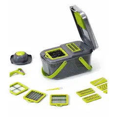 GENERICO - Picador De Verduras Y Frutas Multifuncional Set 22 Piezas Verde Lima
