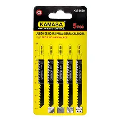 KAMASA - 5 Hojas Para Sierra Caladora Para Madera De Acero Al Carbono
